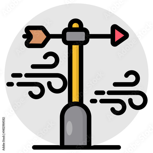 Editable design icon of weathervane