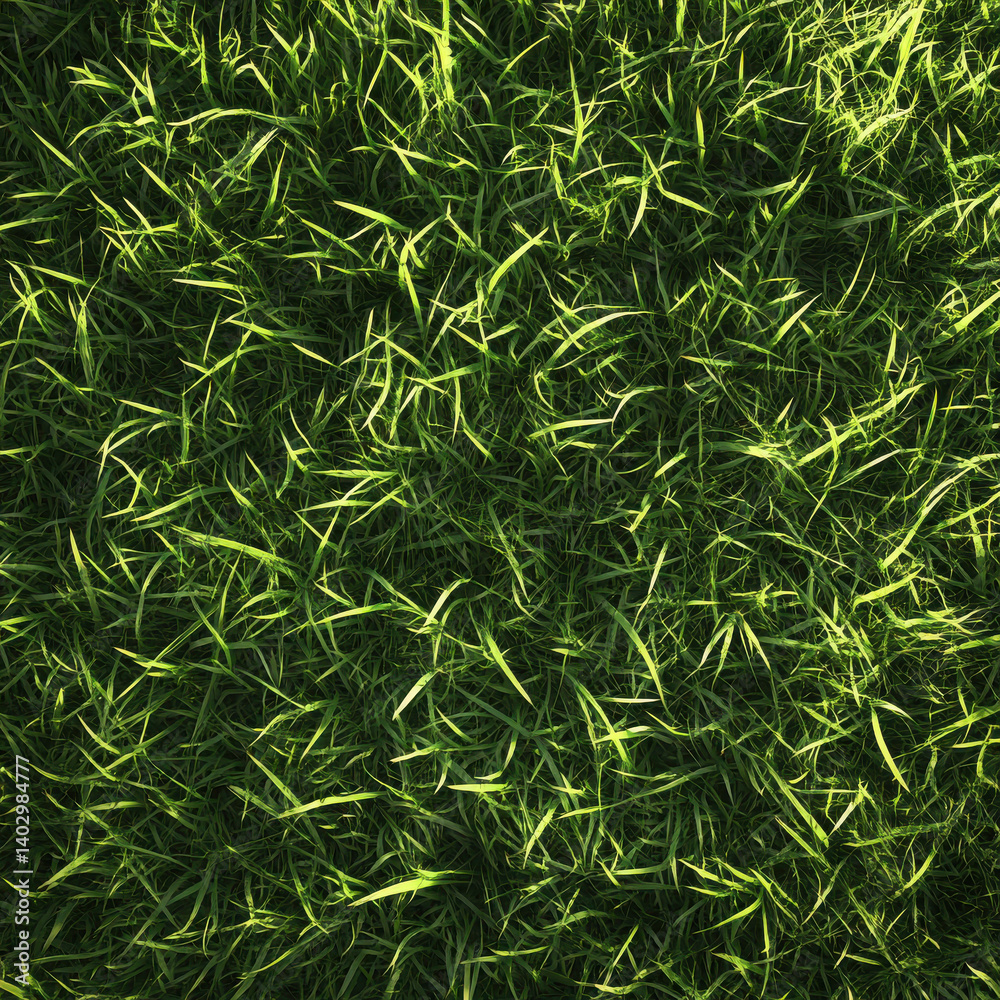 Fototapeta premium Closeup of vibrant green grass blades in sunlight showcasing natural texture and the freshness of nature