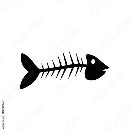 Fish bone silhouette
