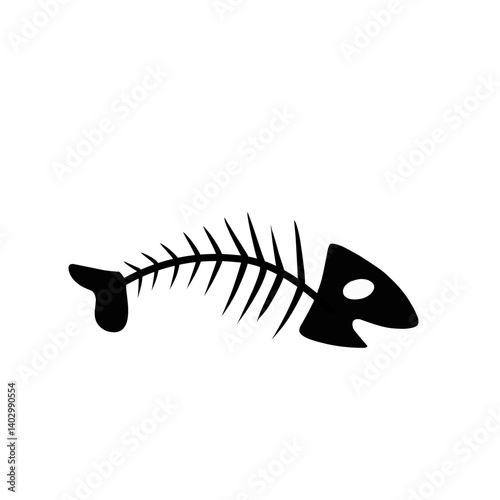 Fish bone silhouette