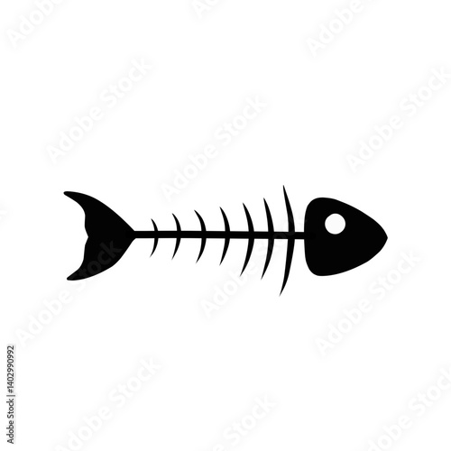 Fish bone silhouette