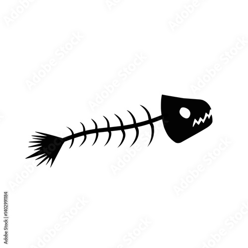 Fish bone silhouette