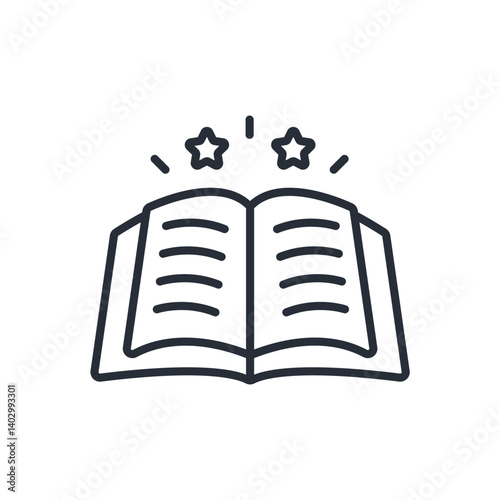 storytelling icon. vector.Editable stroke.linear style sign for use web design,logo.Symbol illustration.