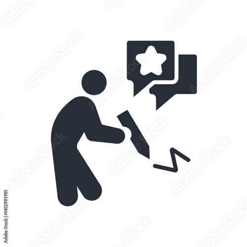 creative writing icon. vector.Editable stroke.linear style sign for use web design,logo.Symbol illustration.