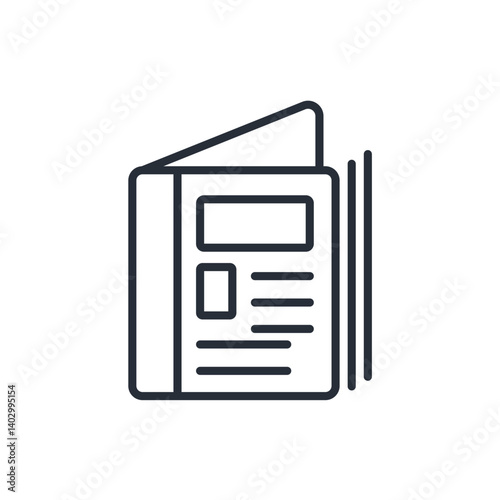 magazine icon. vector.Editable stroke.linear style sign for use web design,logo.Symbol illustration.