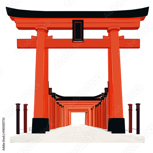 Tori gate on white 