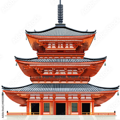 Sensoji temple isolated 