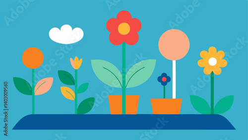 Inspiration and Growth A flowerbed where different types of flowers symbolize the stories of people with disabilities blooming representing growth through storytelling.