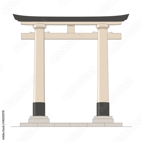 White Tori gate 