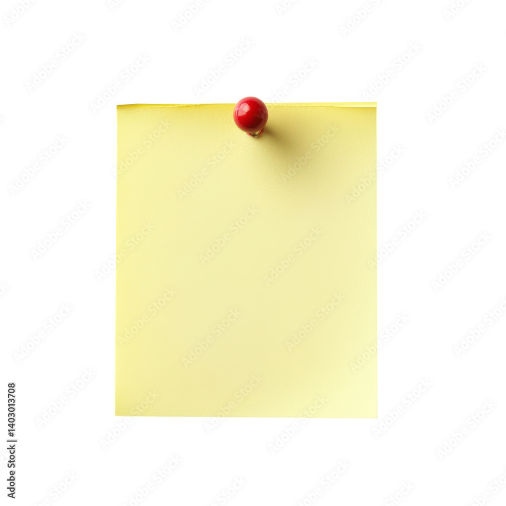 Bright yellow sticky note pinned on a corkboard in an organized workspace with soft lighting and a focus on creativity and productivity, Transparent Background PNG Bright yellow sticky note pinned on a corkboard in an organized workspace with soft lighting and a focus on creativity and productivity, Transparent Background PNG