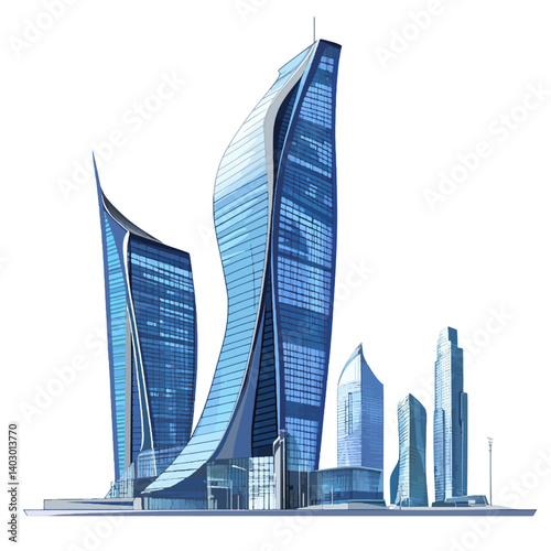 modern office buildings