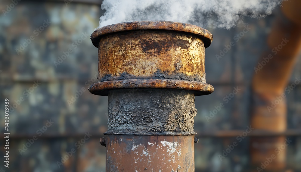 Rusty Industrial Vent Smoke Rusty Industrial Vent Smoke