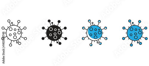 microbe, bacterium icon isolated on white