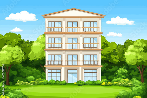 Illustration modern building 