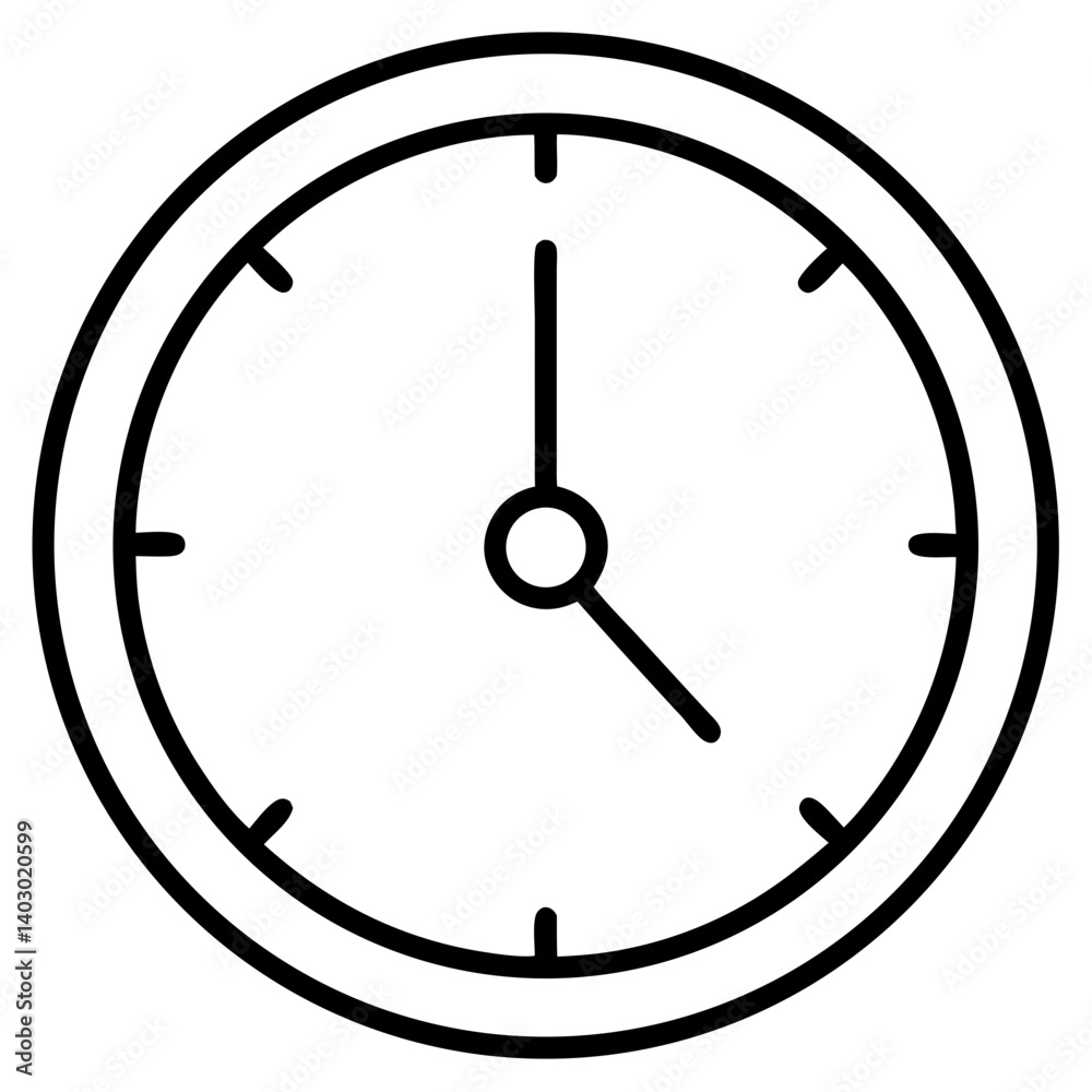 Simple clock icon design representing time and scheduling concepts Simple clock icon design representing time and scheduling concepts