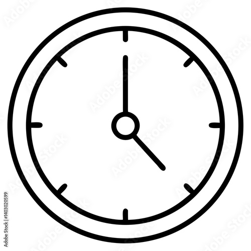 Simple clock icon design representing time and scheduling concepts