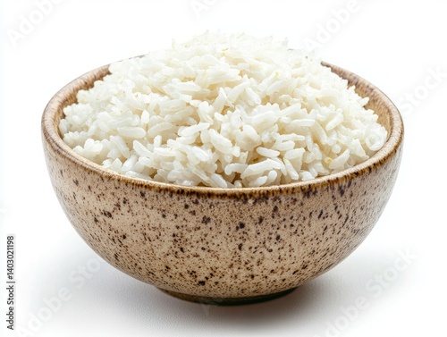 Cooked rice in a bowl