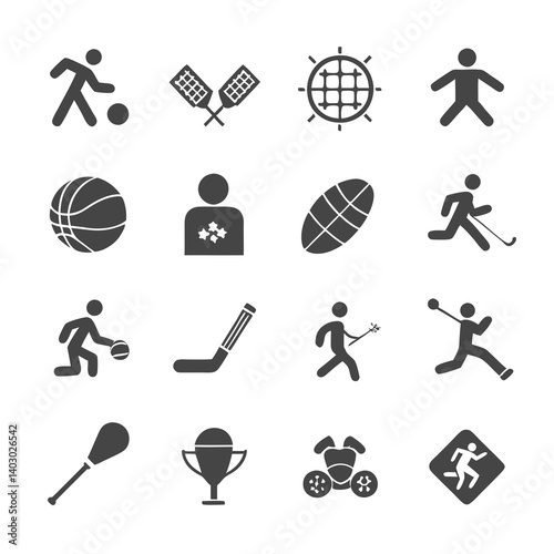 Vector icons set for various sports and activities