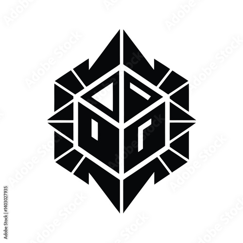 digital art nft brand logo with abstract shapes 