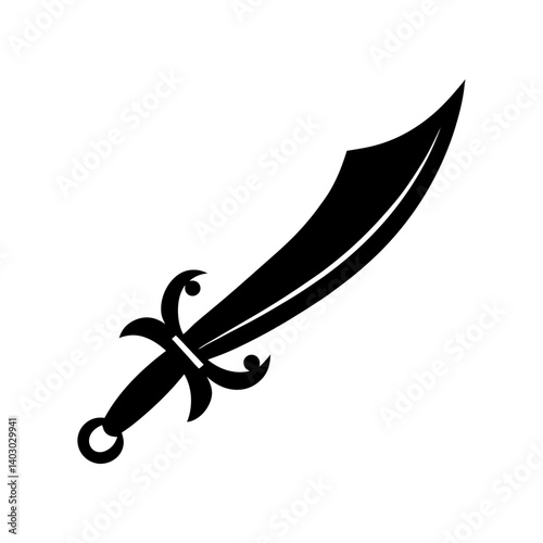 Cutlass Silhouette vector illustration