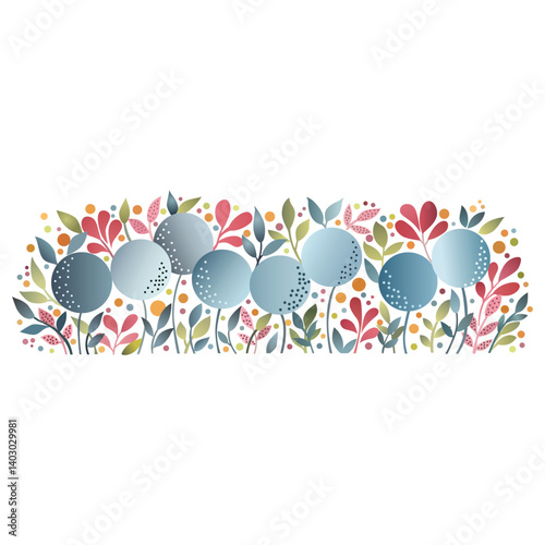 Vibrant Floral Abstract Modern Colorful Minimalist Pattern