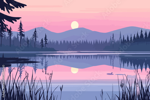 sunrise over lake