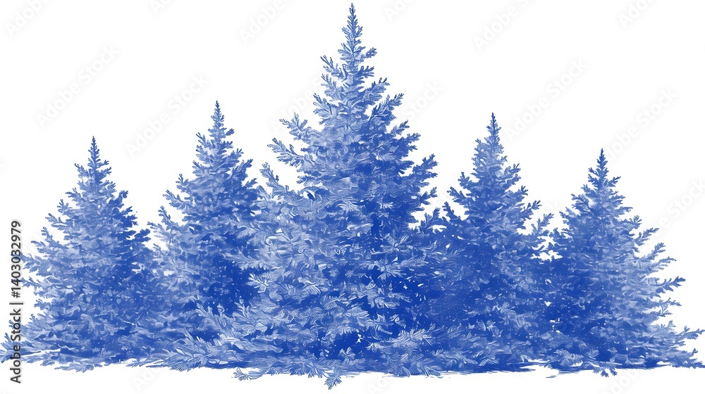 Obraz premium Winter Forest Silhouette