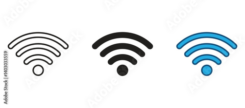 Wifi icon. Free wifi sign isolated icon. wi-fi network linear icon. signal sign and symbol.
