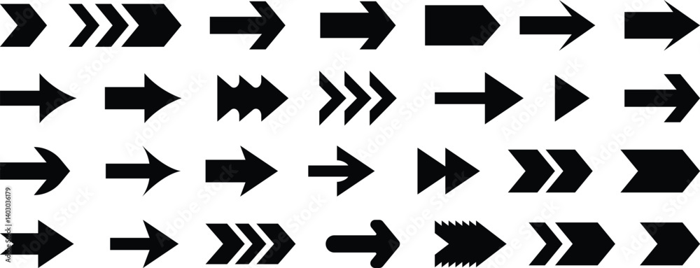 Arrow icon set. Arrow. Cursor. Collection different arrow signs. Black arrows icons. Vector illustration Arrow icon set. Arrow. Cursor. Collection different arrow signs. Black arrows icons. Vector illustration