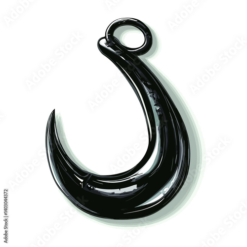 fishing hook isolated on white