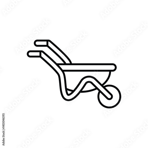 Wheelbarrow Icon vector stock illustration