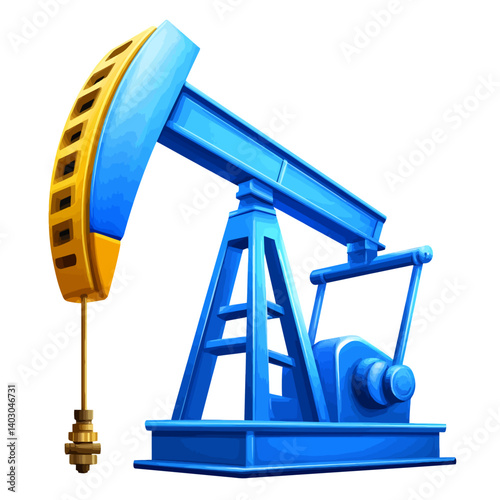oil pump jack in oil