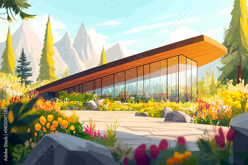 Modern building landscape 