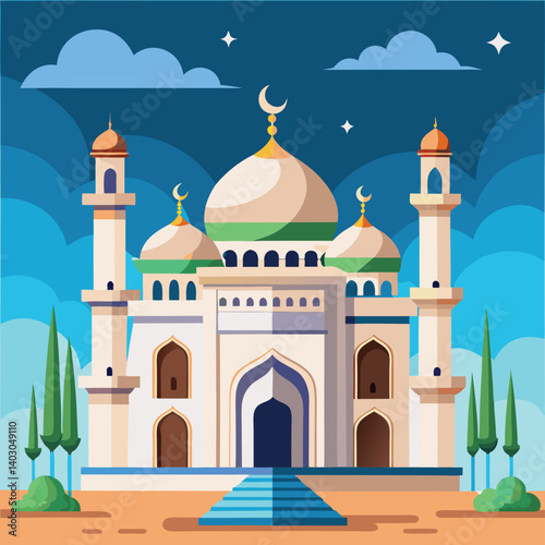 Taj Mahal in Agra India with mosque architecture and historical cultural landmarks
