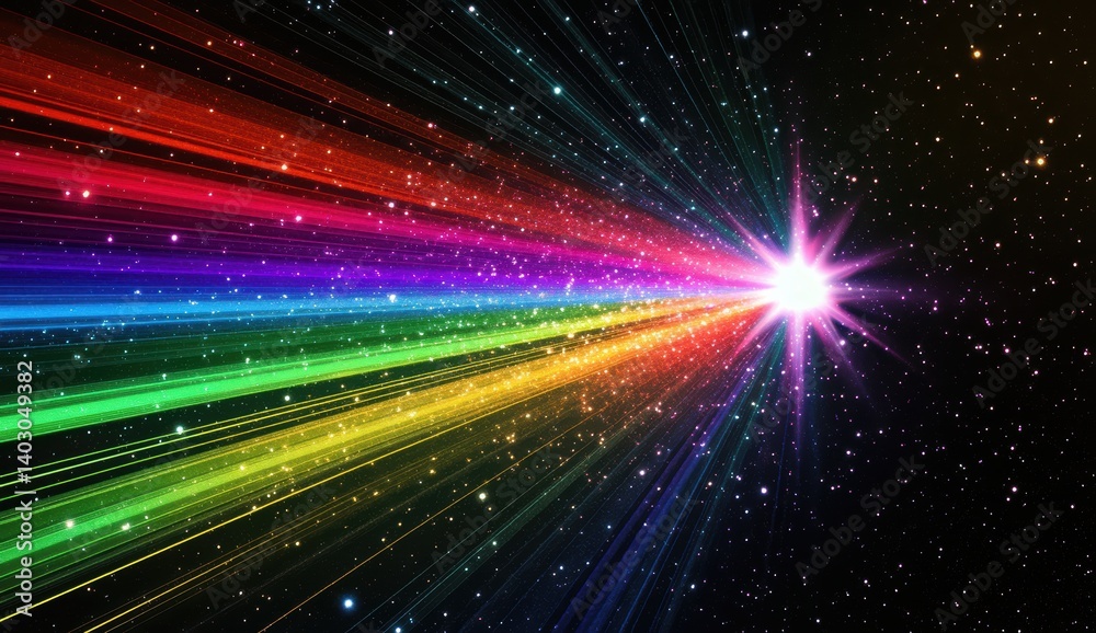 Obraz premium Starburst cosmic rays