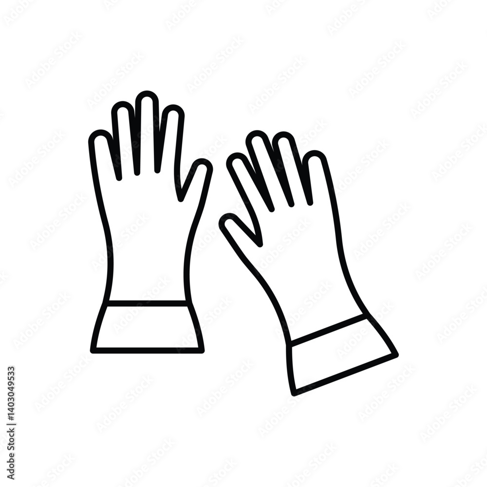 Obraz premium Work Gloves Icon vector stock illustration