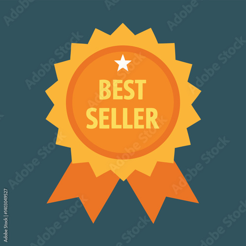 Best choice guarantee label with gold badge and ribbon for quality and promotion
