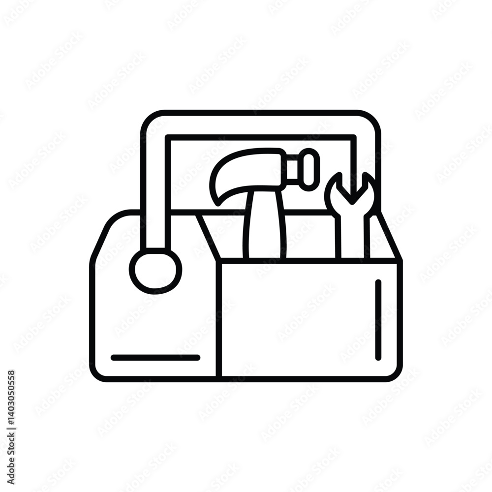 Toolbox Icon vector stock illustration Toolbox Icon vector stock illustration