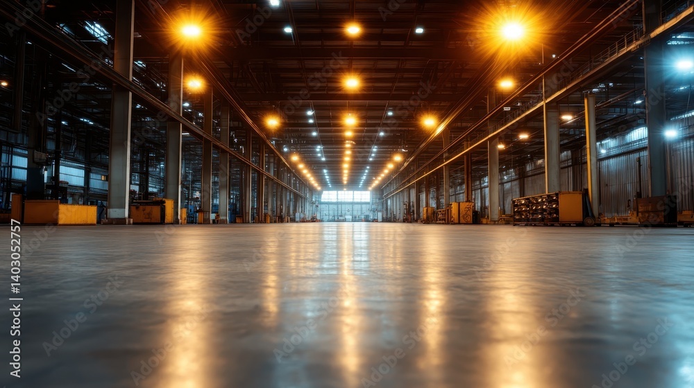 An expansive factory interior filled with natural light, this image emphasizes the open space and architectural design, suitable for showcasing industrial or commercial environments. An expansive factory interior filled with natural light, this image emphasizes the open space and architectural design, suitable for showcasing industrial or commercial environments.