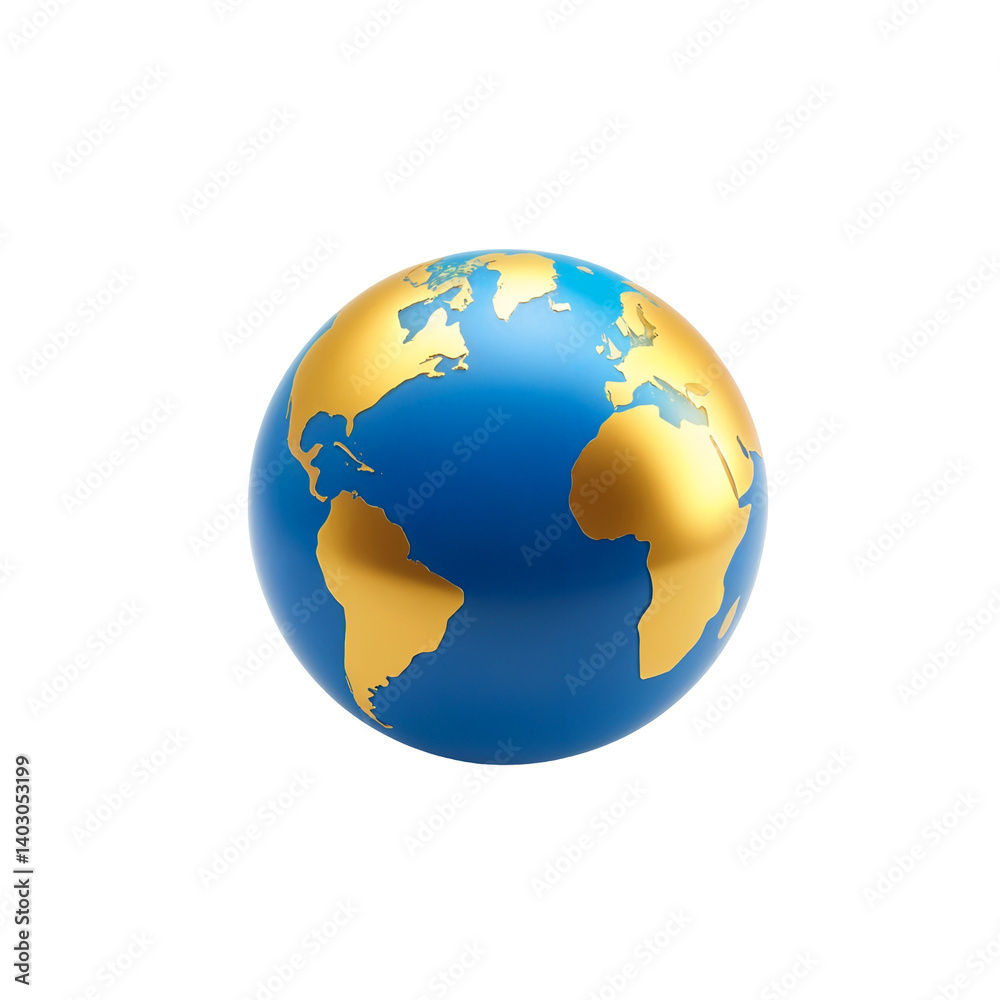 3D Realistic Globe Icon – Cartoon Planet Earth Isolated on White, Earth Day Concept 3D Realistic Globe Icon – Cartoon Planet Earth Isolated on White, Earth Day Concept
