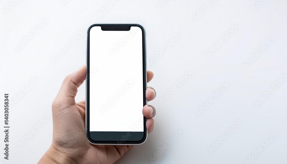 Smartphone Mockup with Blank Display – Isolated on White Background Smartphone Mockup with Blank Display – Isolated on White Background