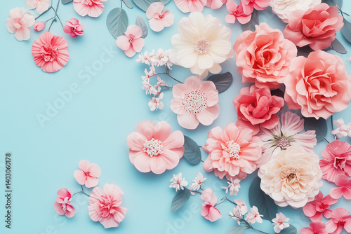 Wallpaper Mural cherry blossom on blue background Torontodigital.ca