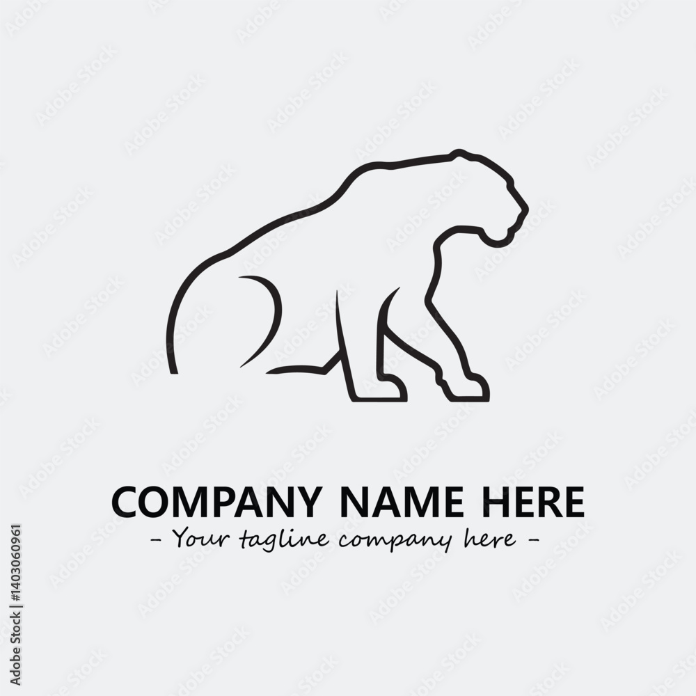 Obraz premium Phanter illustration black and white for logo company vector image