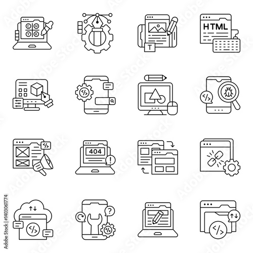 Set of Creativity Line Icons

