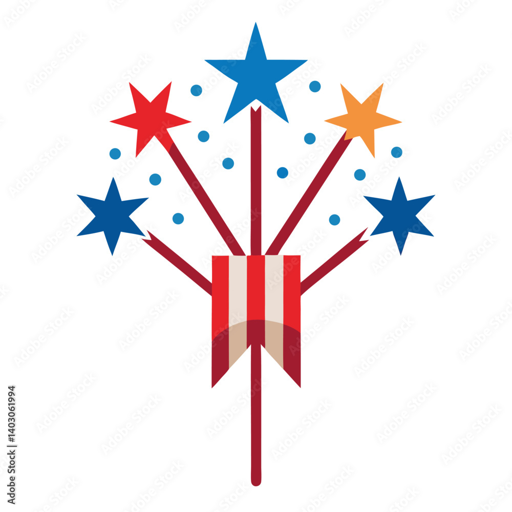Obraz premium Firework vector isolated on white background 