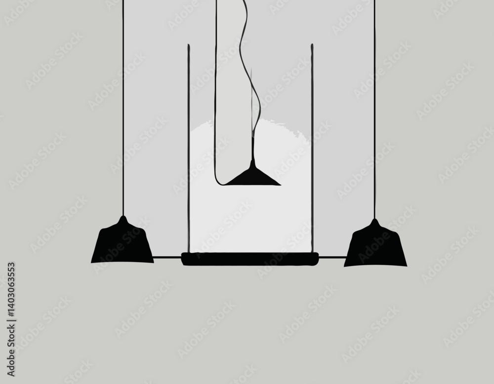 Suspension électrique moderne noire