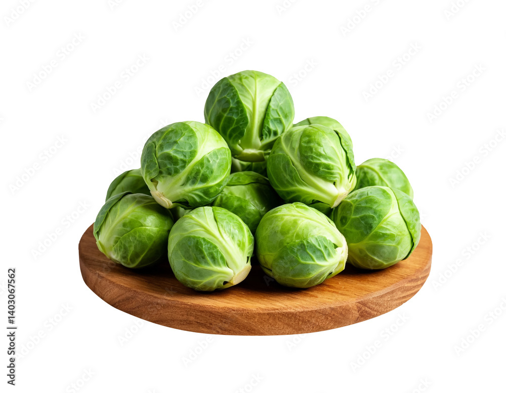 Brussels sprouts on transparent background, generated by AI. Brussels sprouts on transparent background, generated by AI.
