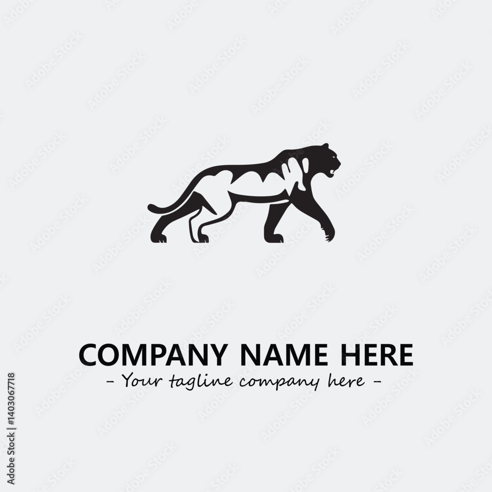 Phanter illustration black and white for logo company vector image
Phanter illustration black and white for logo company vector image