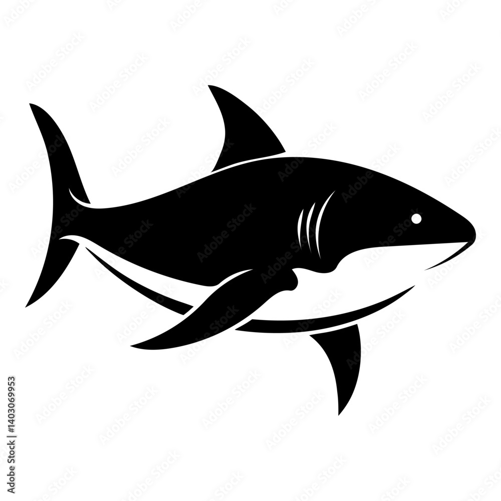 Fototapeta premium shark vector illustration