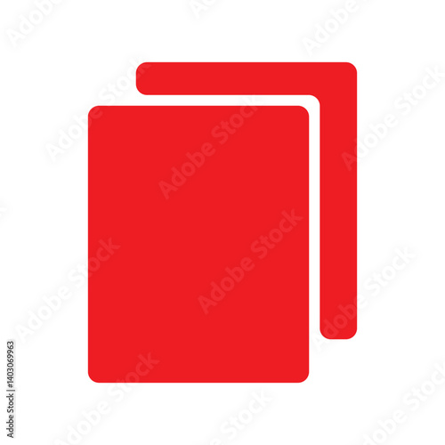 Add new tab, slide, or section line art vector icon. Red Dublicate, boxes mini line, icon. Red Copy icon vector isolated on white background. Red Copy vector. Red copy duplicate layer icon.